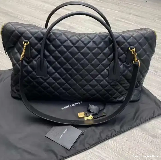 Tony Luxuries ES QUILTED TRAVEL YSL IN GIANT BAG LEATHER 0530